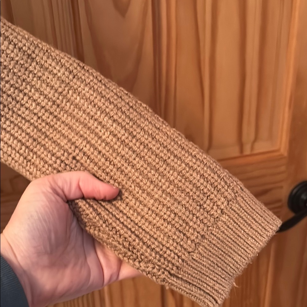 Cable Knit Tan Sweater - Picture 6 of 9